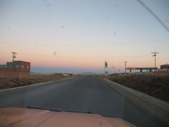 Highway along Titicaca